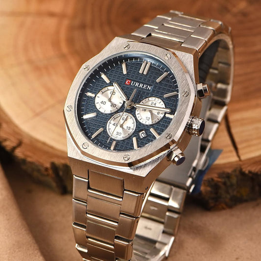 CURREN M8440 Argent / Bleu