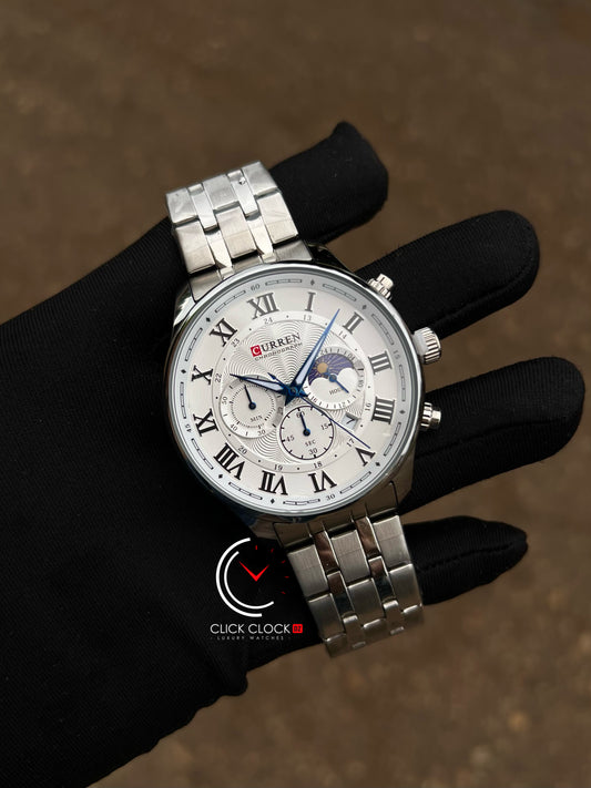 CURREN M8427 Argent / Blanc