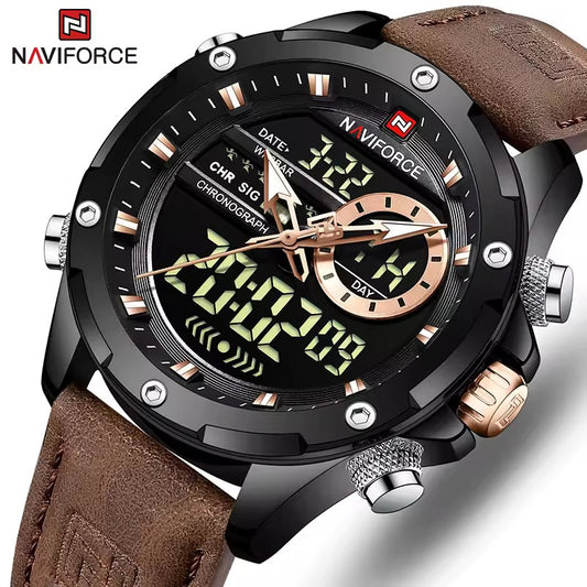 NAVIFORCE NF9208 Noir / Marron