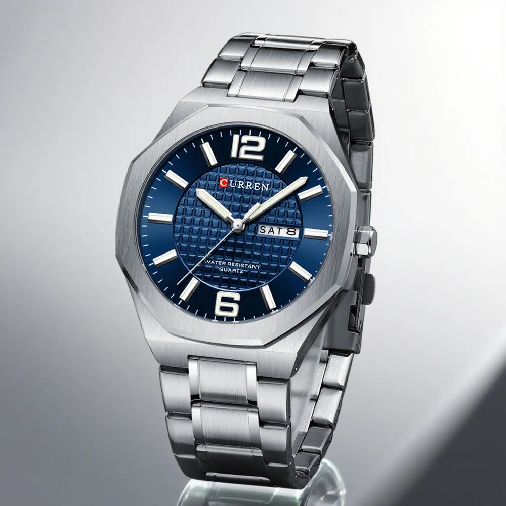 CURREN - M8476 Argent / Bleu