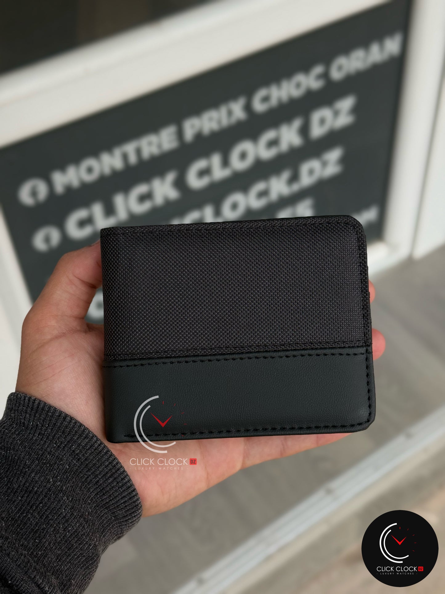 Portefeuille Demi Tissu Noir