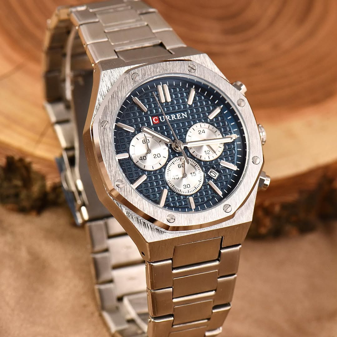 CURREN M8440 Argent / Bleu