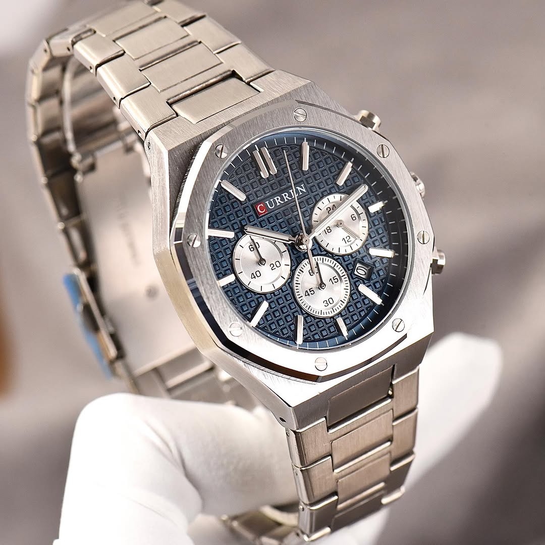 CURREN M8440 Argent / Bleu