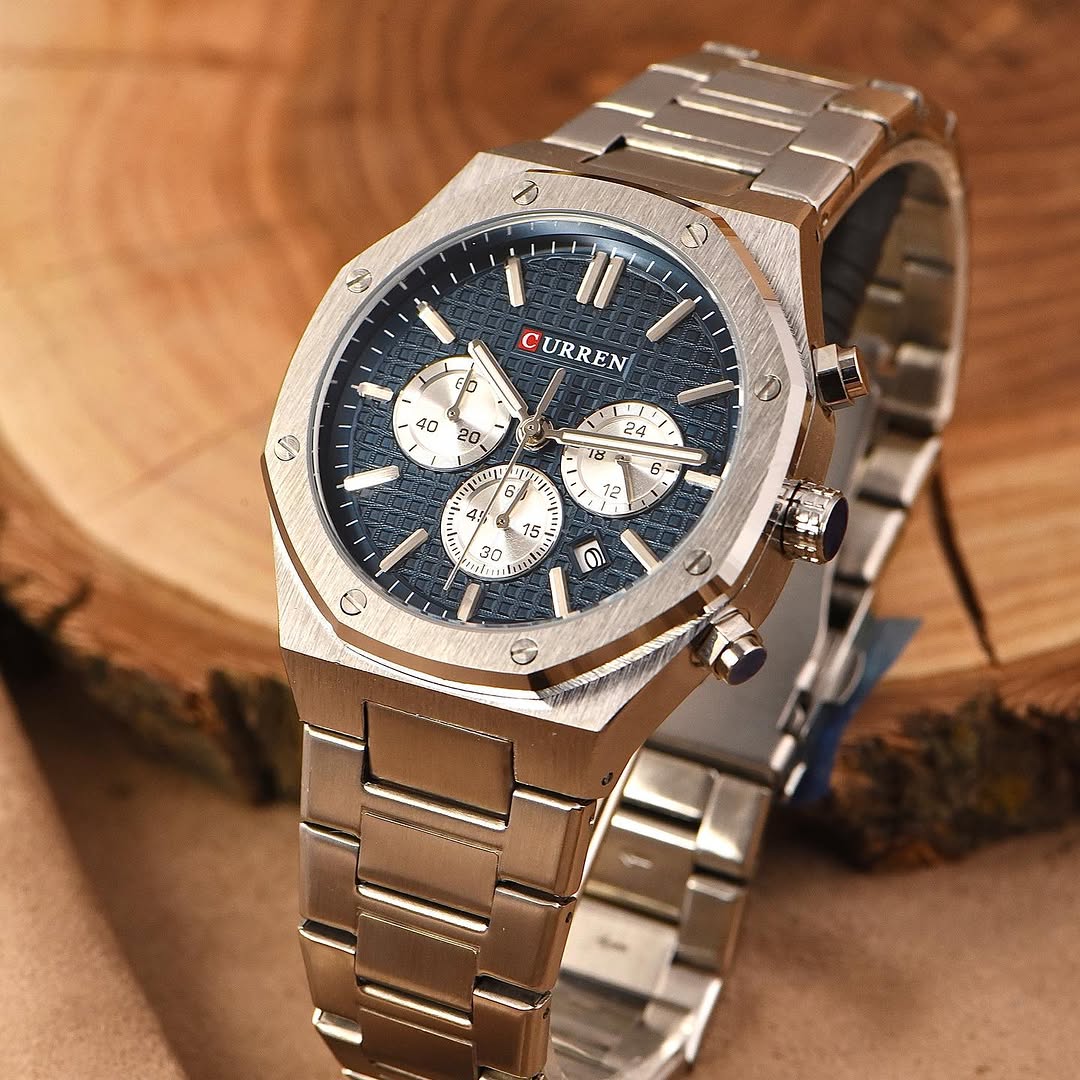 CURREN M8440 Argent / Bleu
