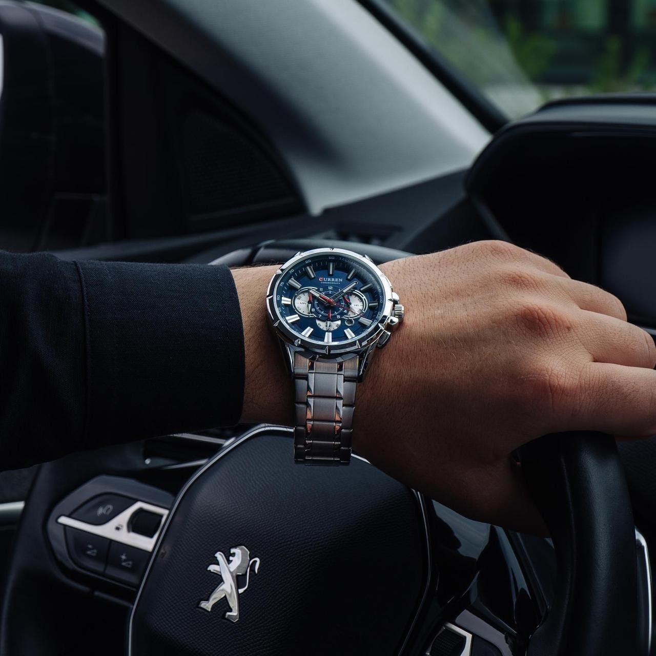 CURREN - M8363 argent / Bleu