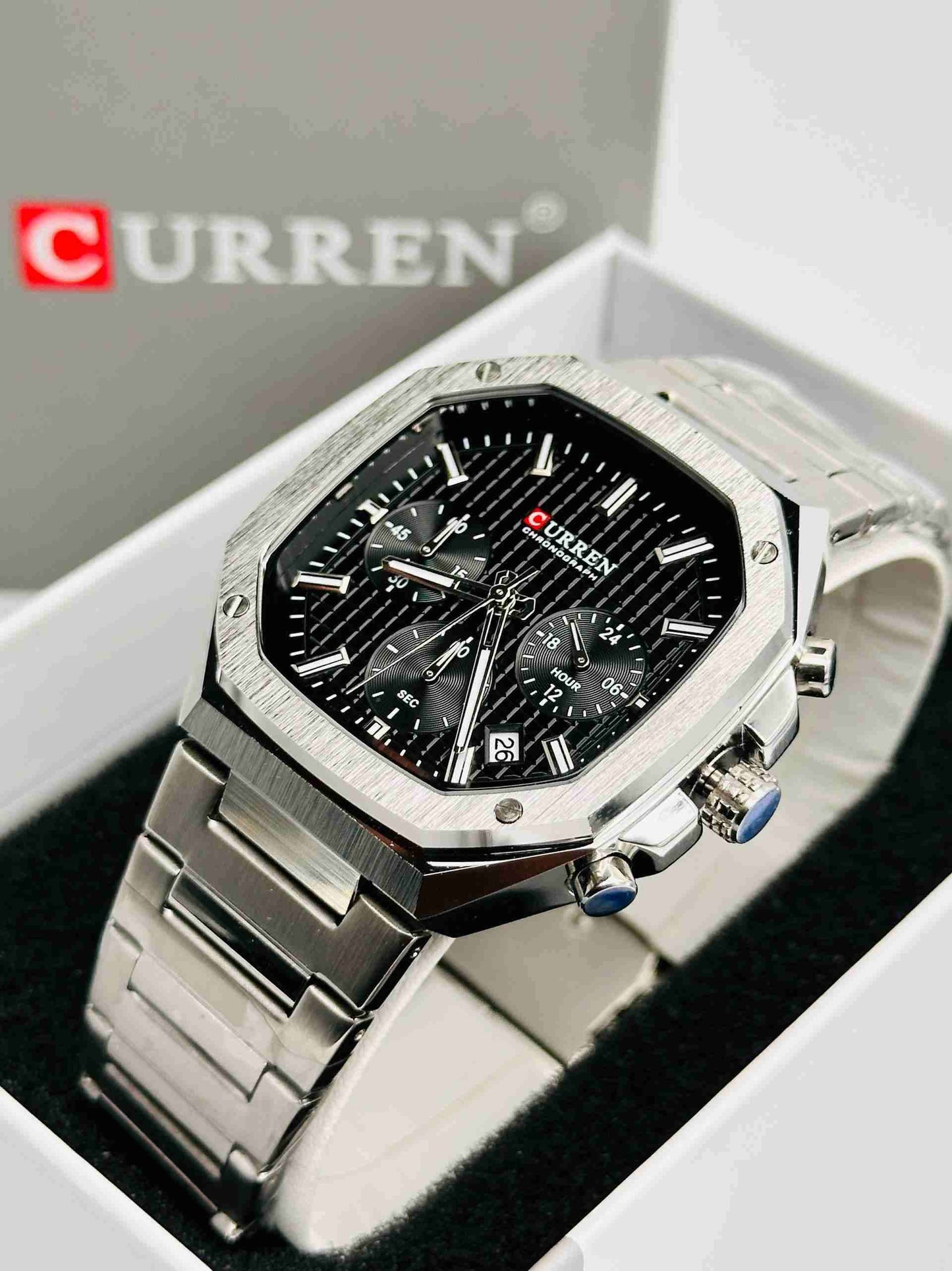 CURREN M8459 Argent / Noir