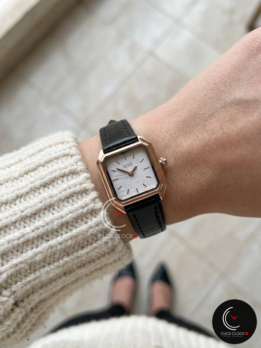 IEKE CARRÉ1 Cuir  Bronze/Black