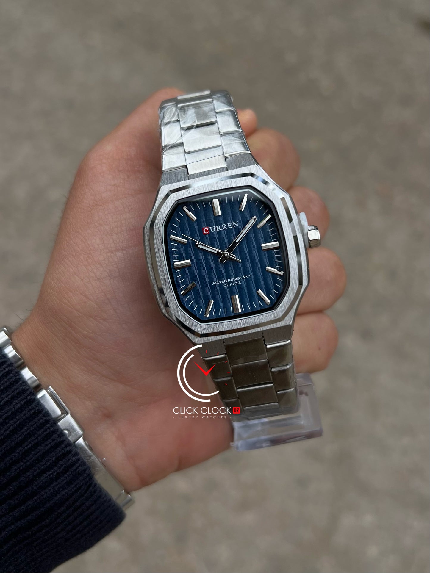 CURREN M8458 Argent / Bleu