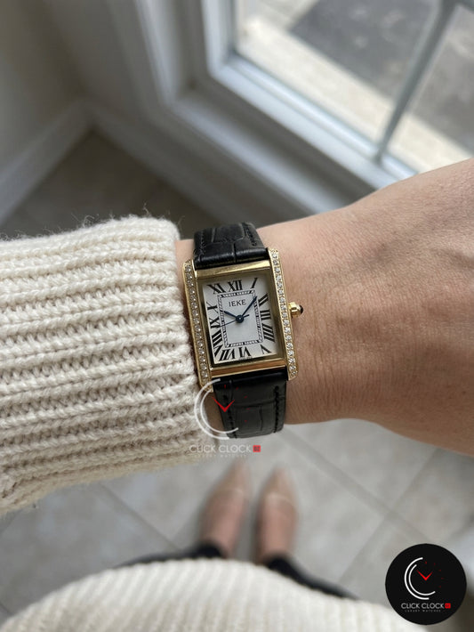 IEKE CART Cuir Gold/Black