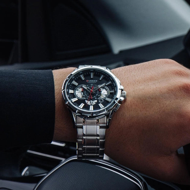 CURREN - M8363 Argent / Noir