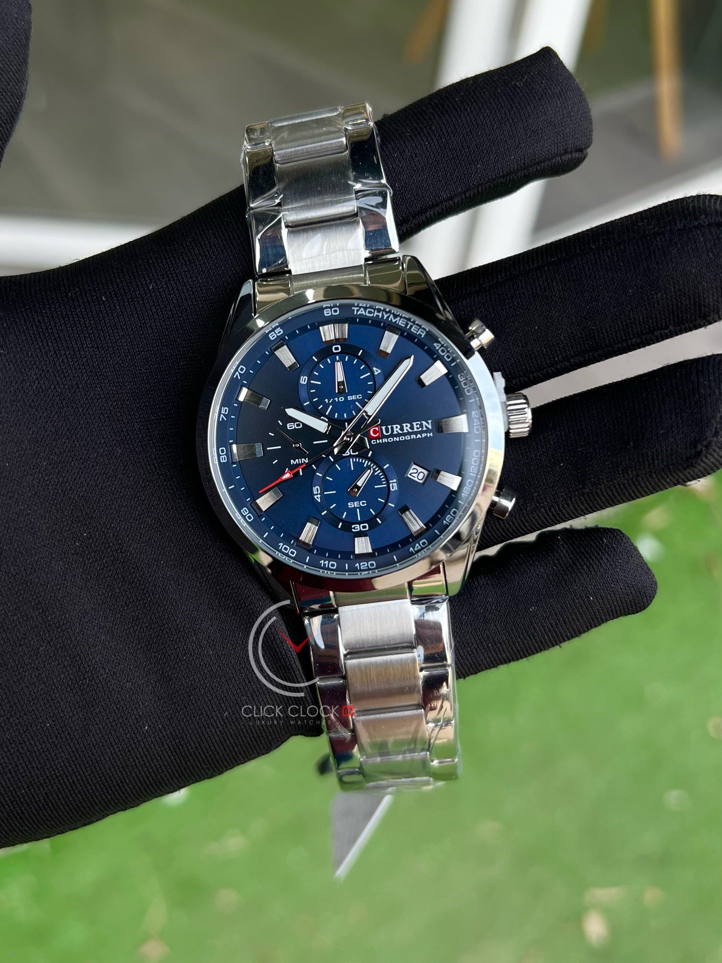 CURREN M8445 Argent / Bleu