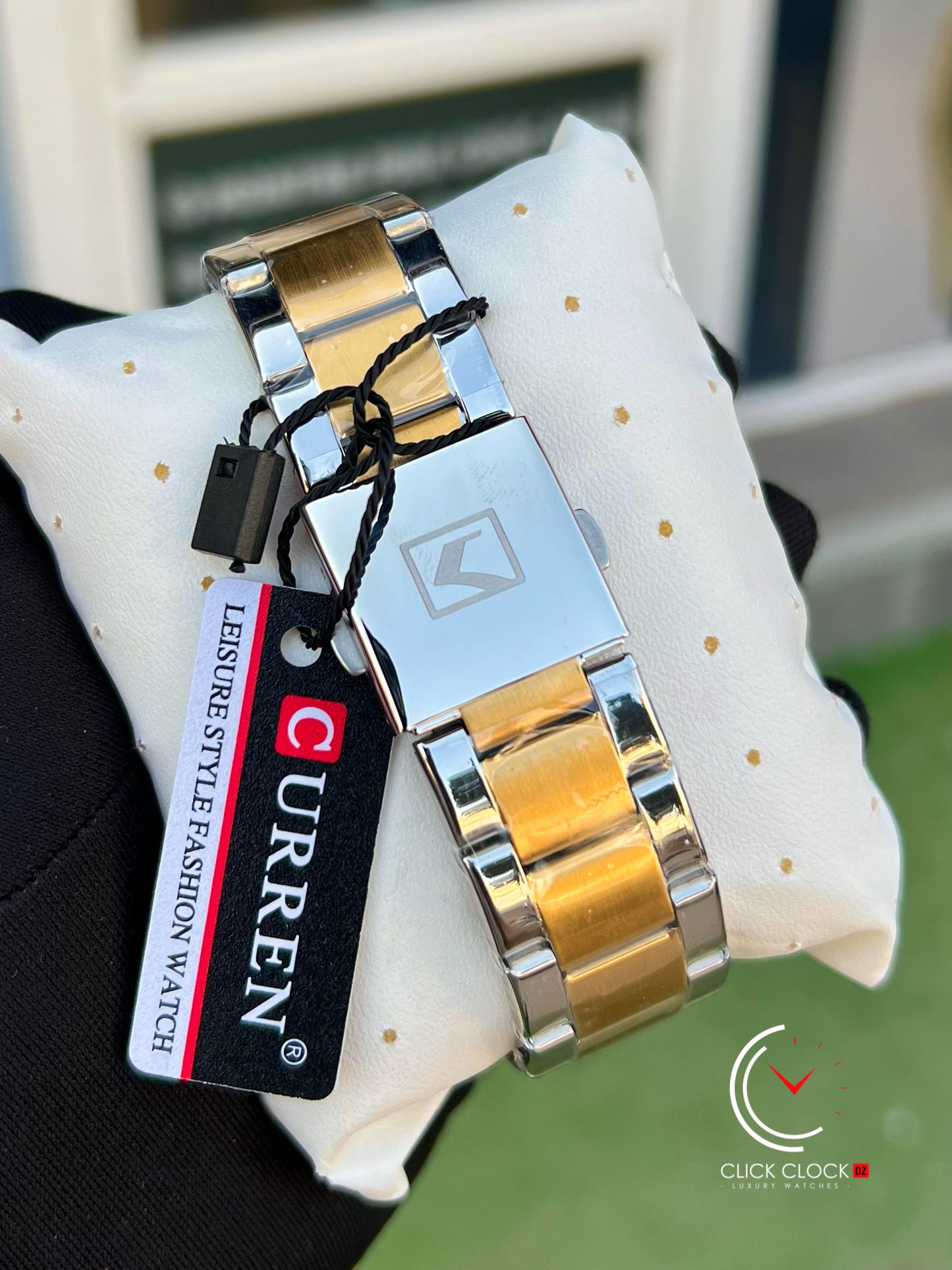 CURREN C9090 Argent / Doré / Blanc