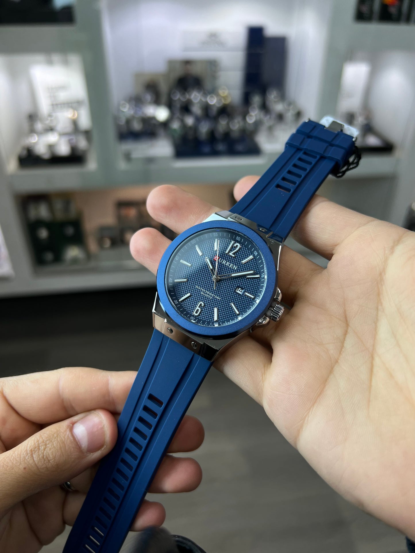 CURREN M8467 Bleu /  Argent