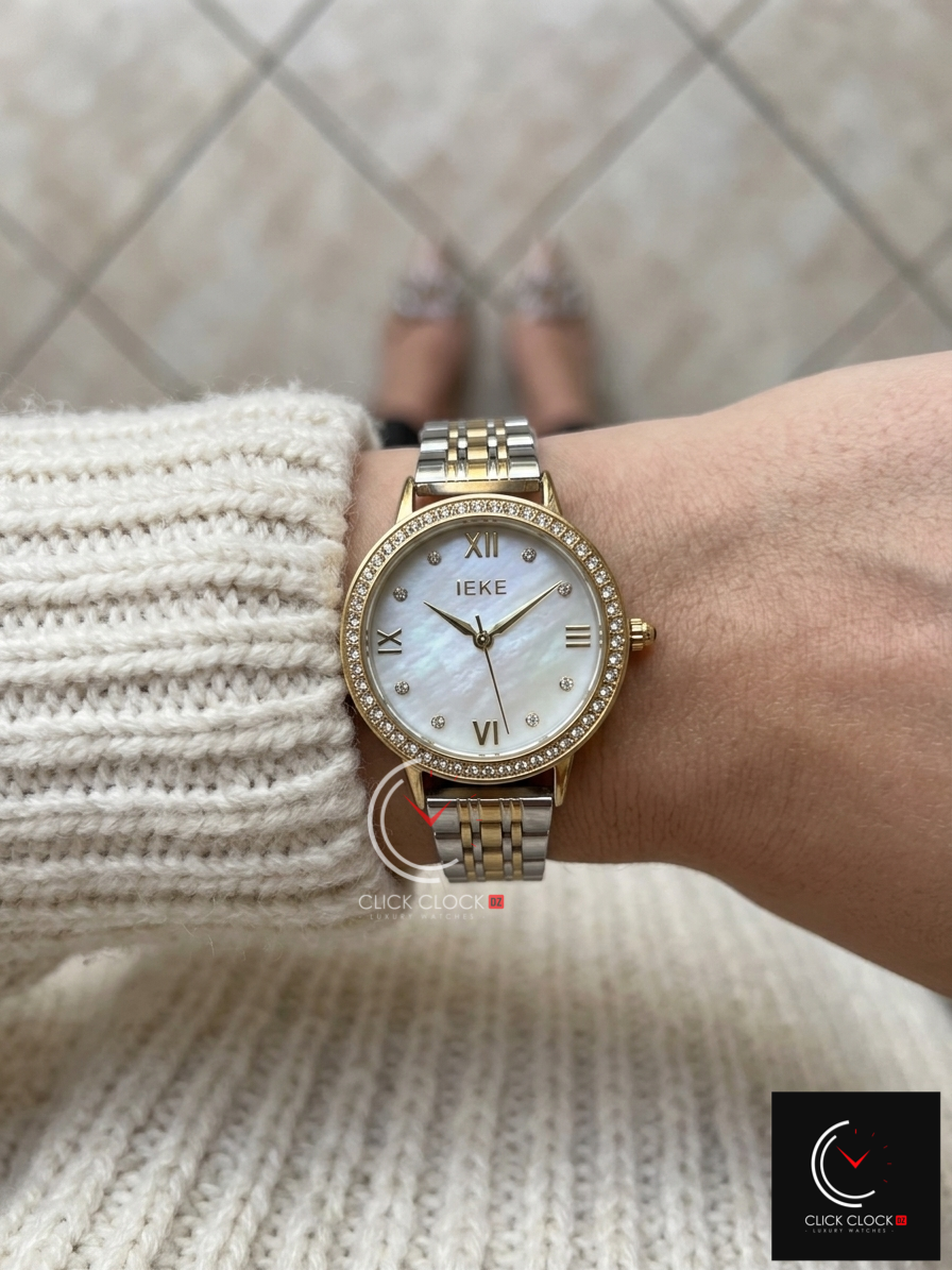 IEKE Rond1 Deux tons Gold/White