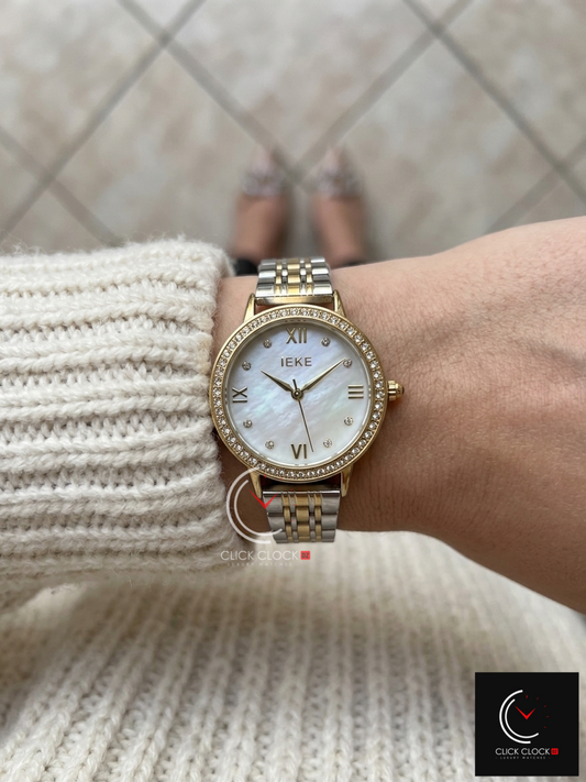 IEKE Rond1 Deux tons Gold/White
