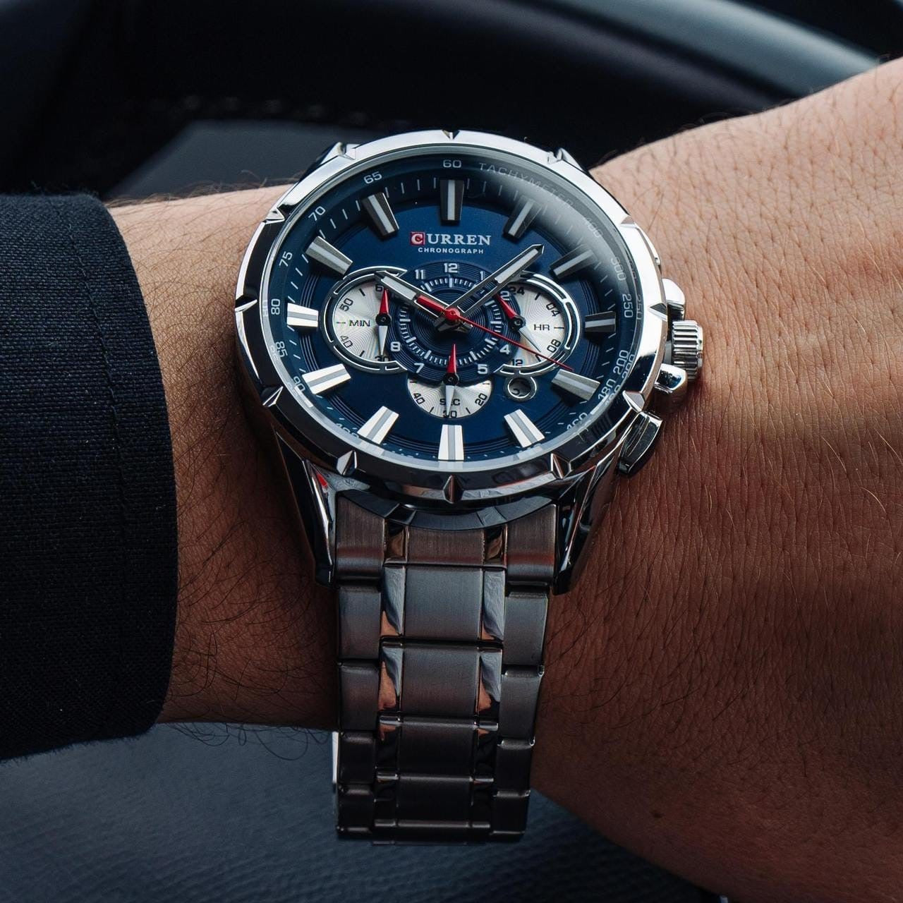 CURREN - M8363 argent / Bleu