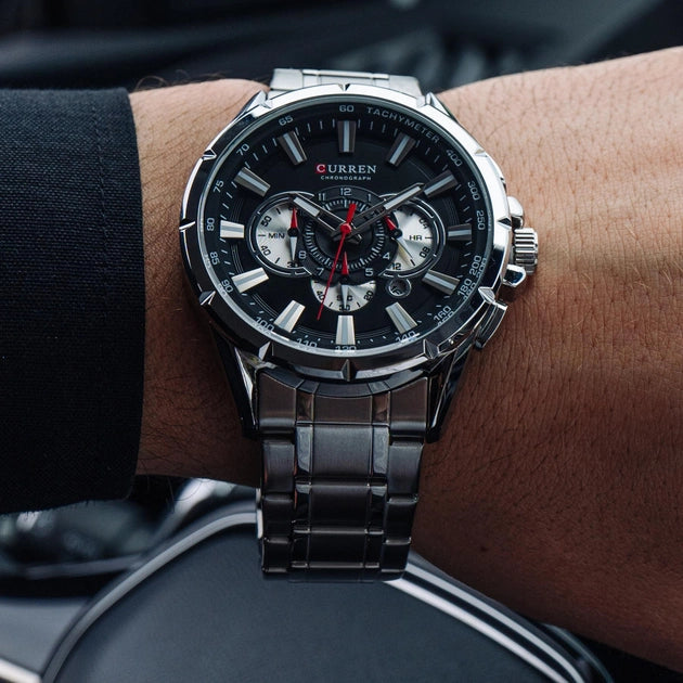 CURREN - M8363 Argent / Noir