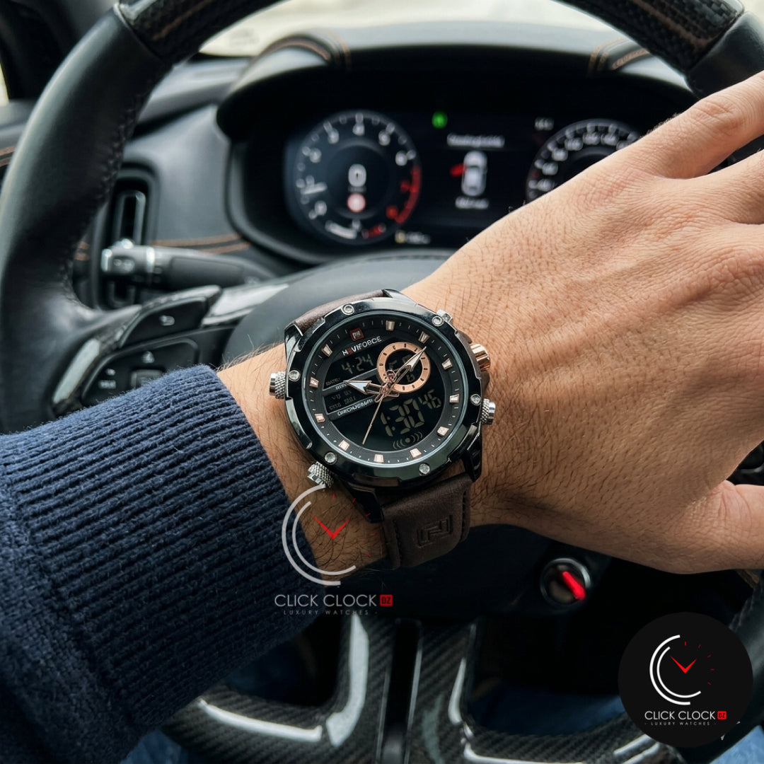 NAVIFORCE NF9208 Noir / Marron