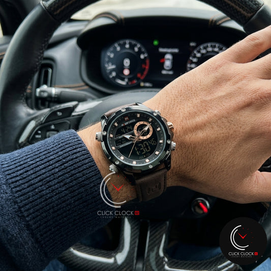 NAVIFORCE NF9208 Noir / Marron