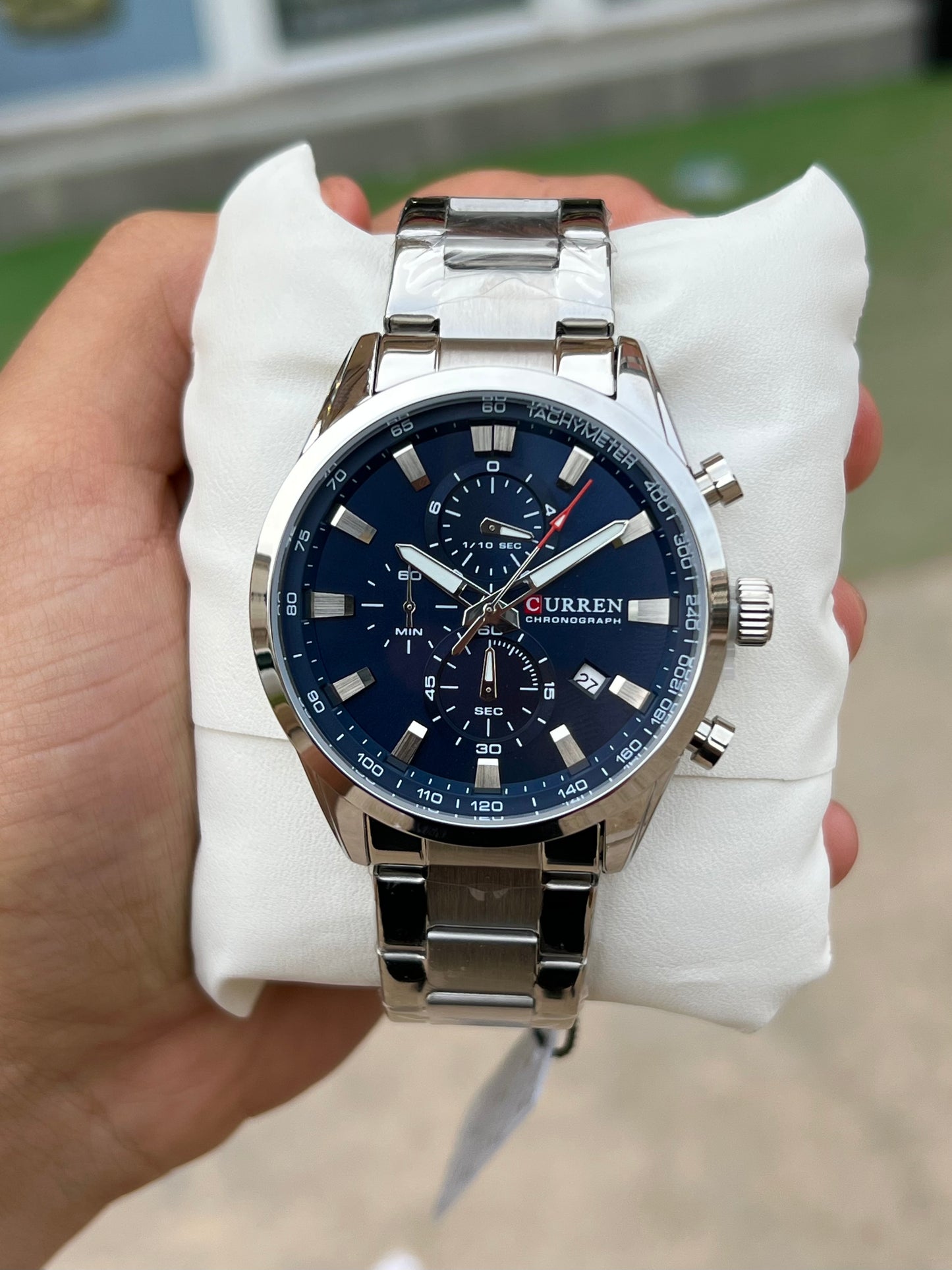 CURREN M8445 Argent / Bleu