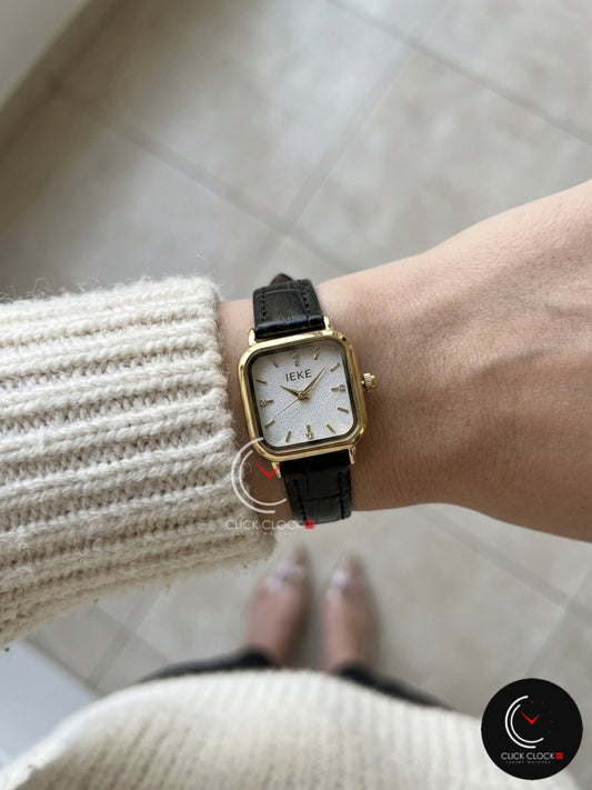 IEKE CARRÉ 2 Cuir Gold/Black