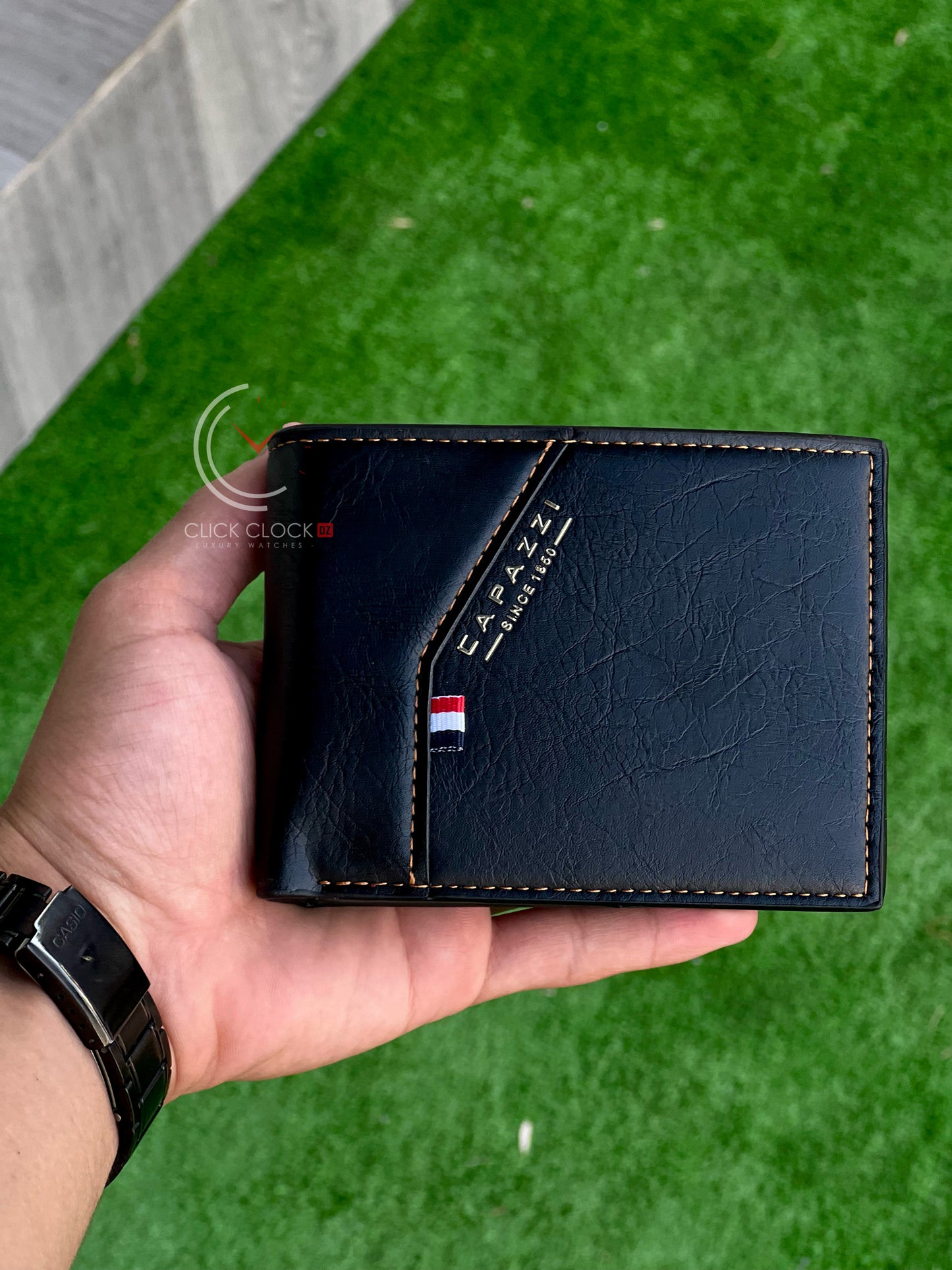 Portefeuille CAPAZZI Noir Drapeau