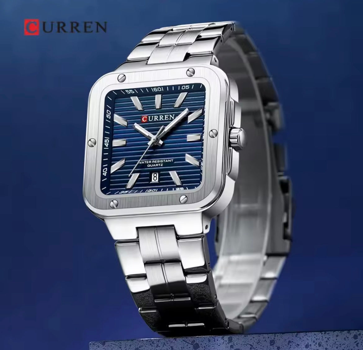 CURREN - M8479 Argent / Bleu