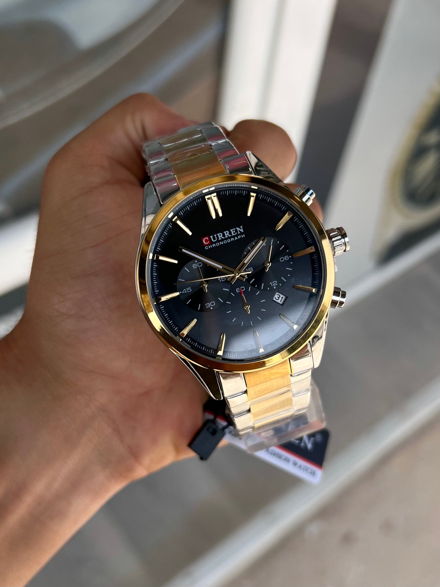 CURREN M8446 Argent / Doré / Noir