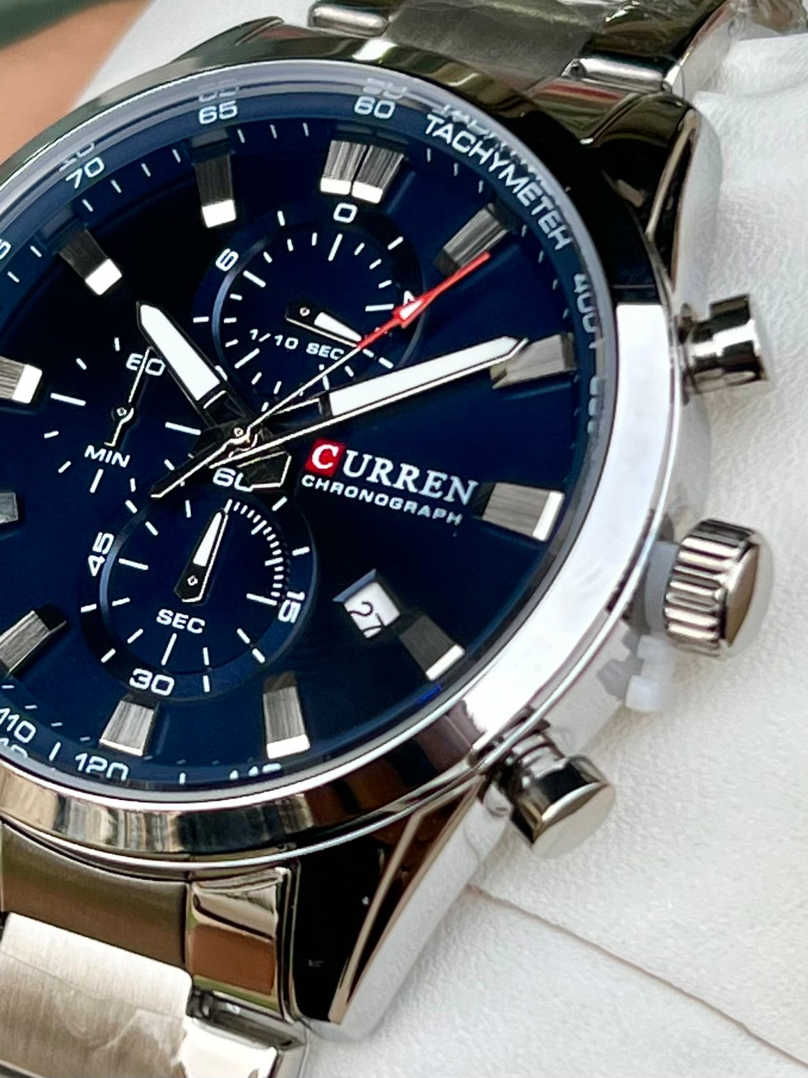 CURREN M8445 Argent / Bleu