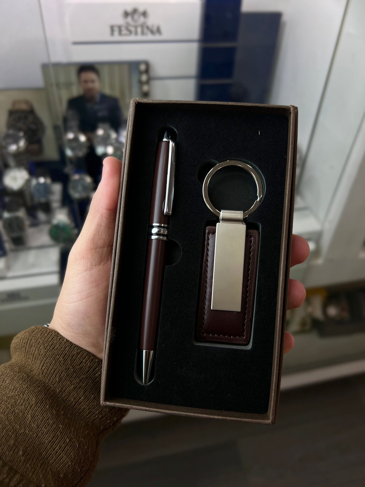 Pack Stylo + Porte clé  Brown (2 pièces)