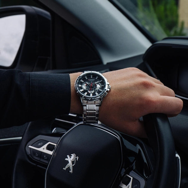 CURREN - M8363 Argent / Noir