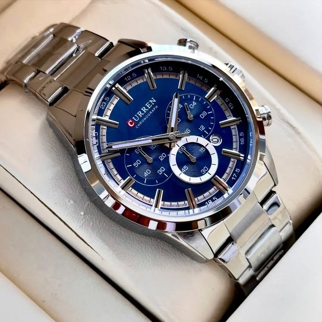CURREN - M8355 argent / Bleu