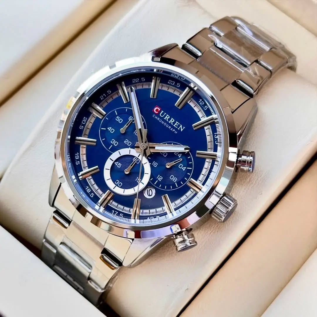 CURREN - M8355 argent / Bleu