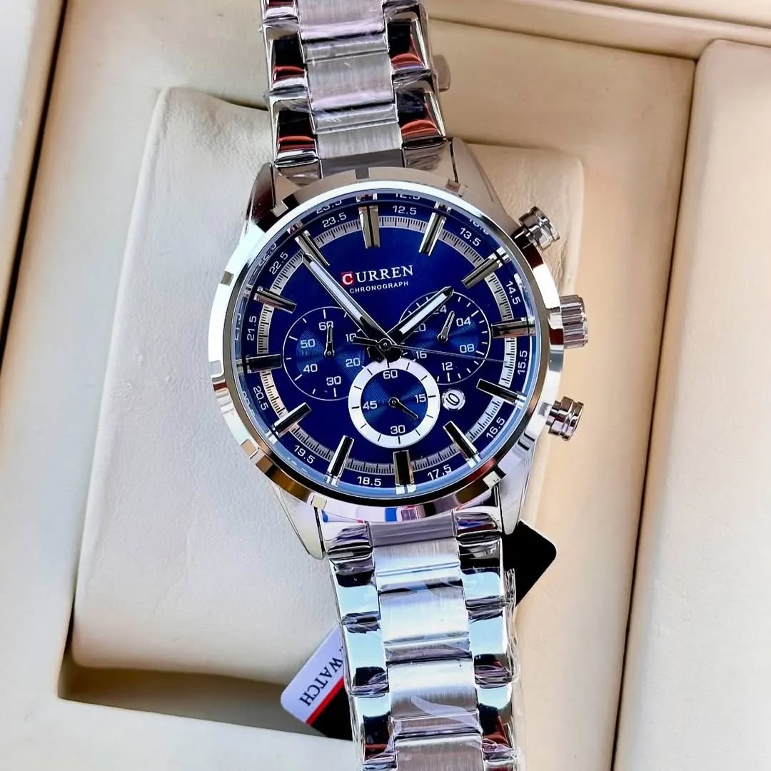 CURREN - M8355 argent / Bleu