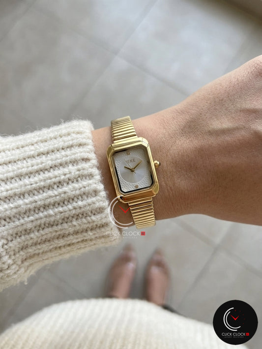 IEKE RECT6 Asc Gold/White