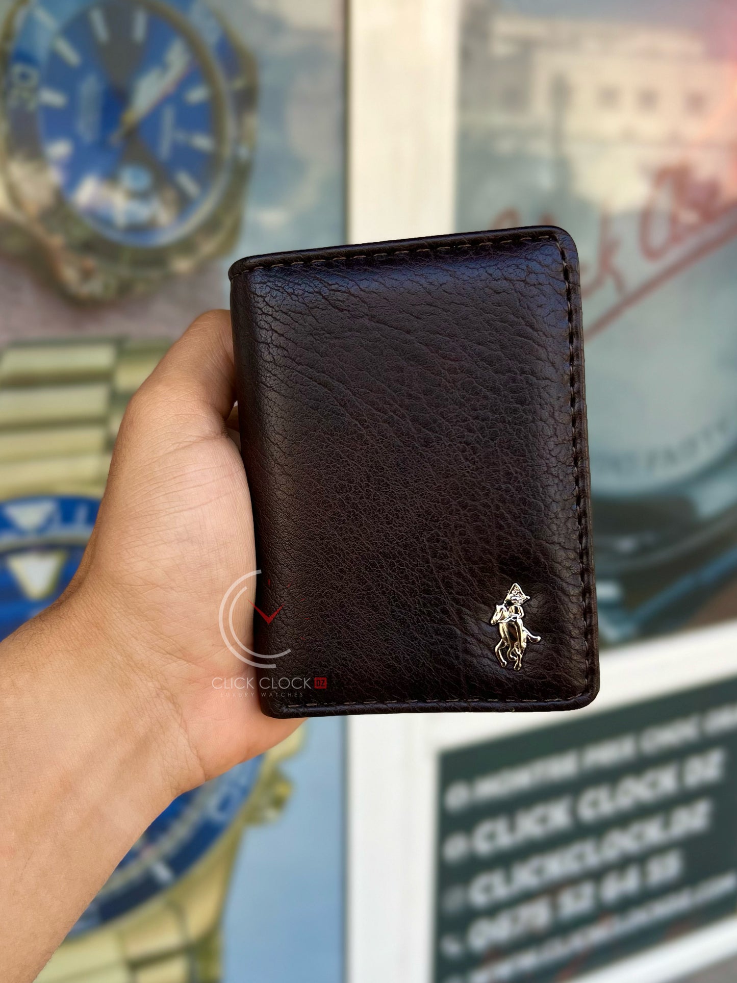 Portefeuille POLO GUY Marron