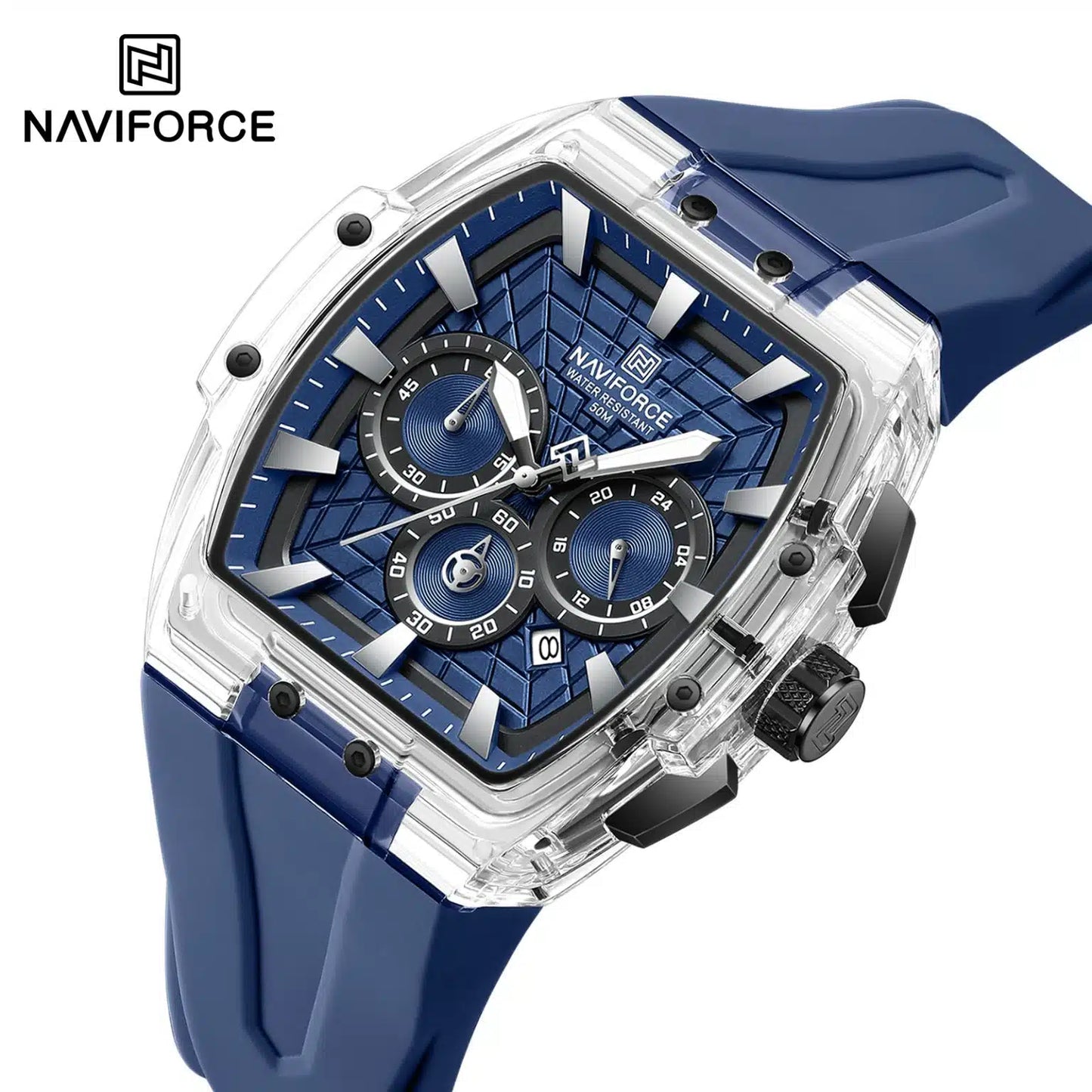 NAVIFORCE NF6113 Bleu / Transparent