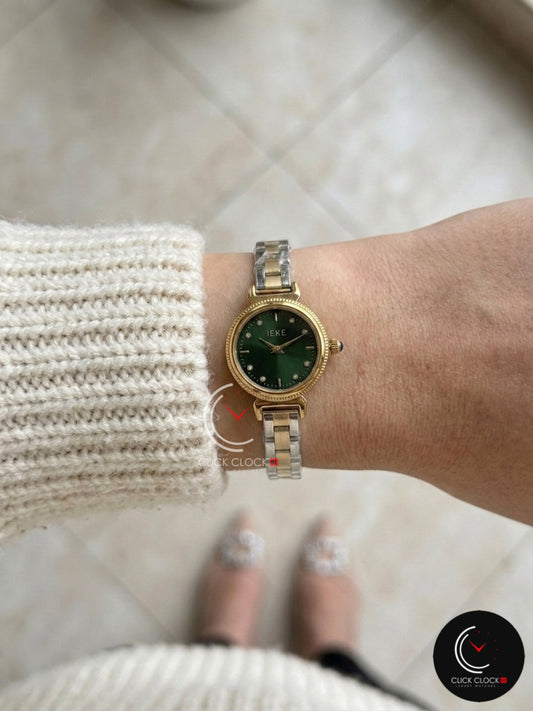 IEKE Rond5 Deux tons Gold/Silver/Green