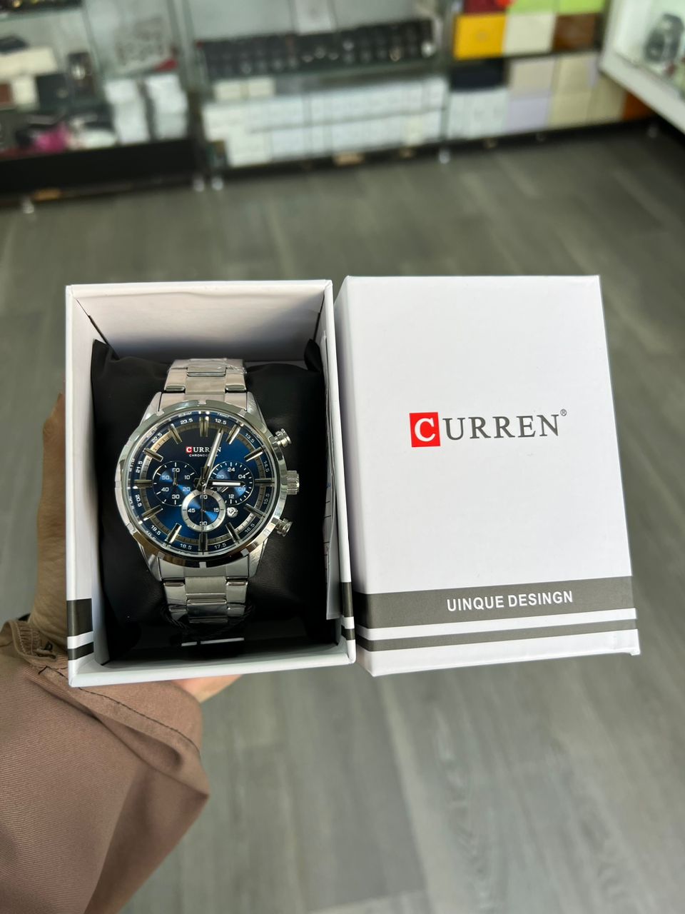 CURREN - M8355 argent / Bleu