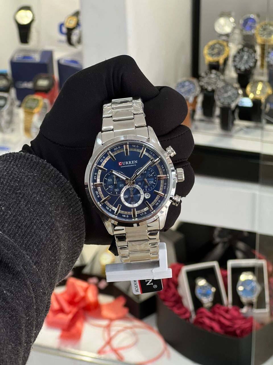 CURREN - M8355 argent / Bleu