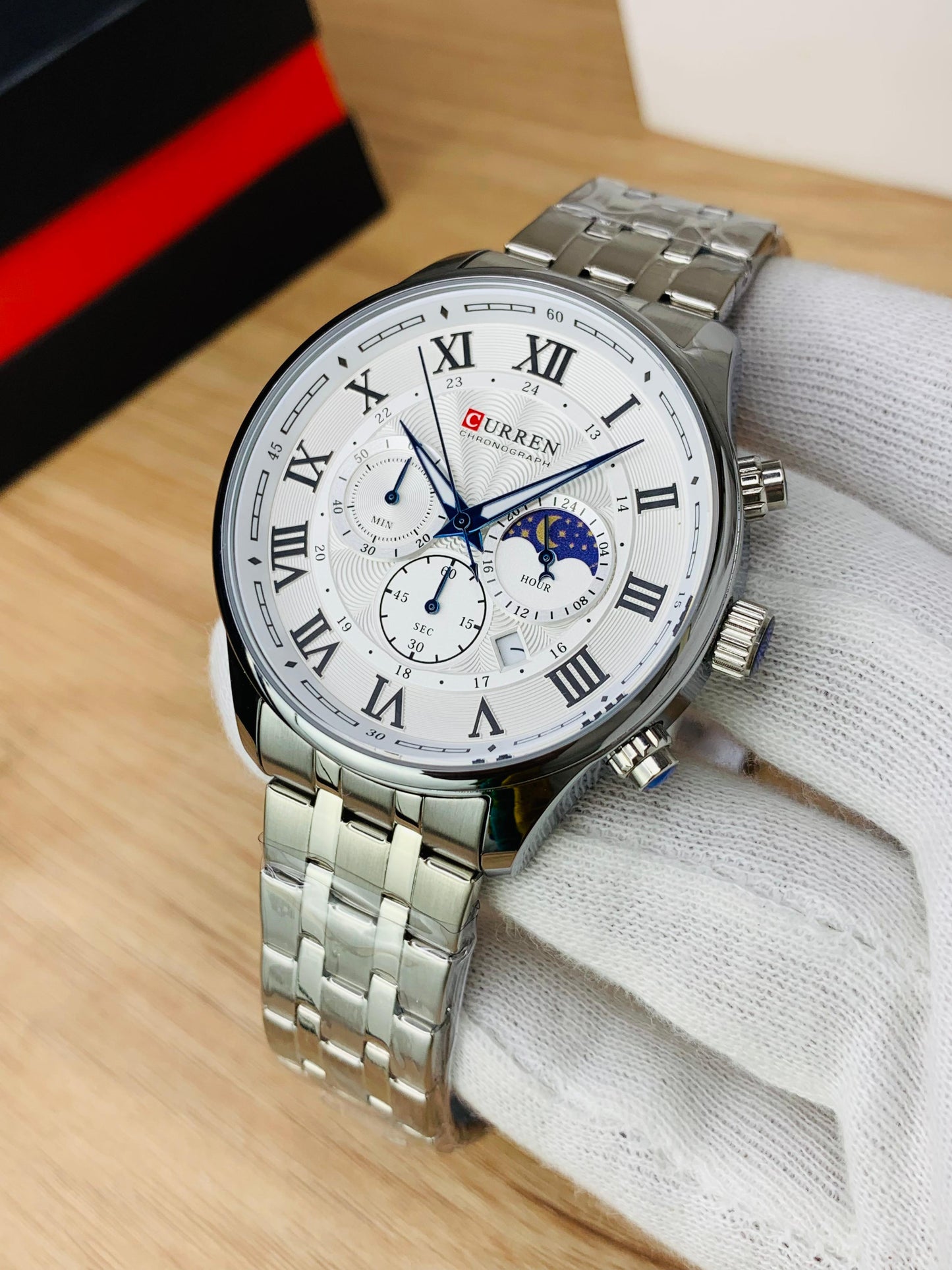 CURREN M8427 Argent / Blanc
